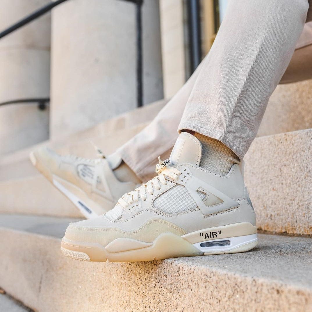NIKE AIR JORDAN 4 RETRO X OFF - WHITE "SAIL" SNEAKER